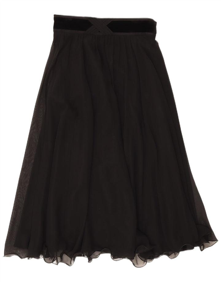 Hermann Lange Womens A-Line Skirt IT 42 Medium W30 Black Polyester