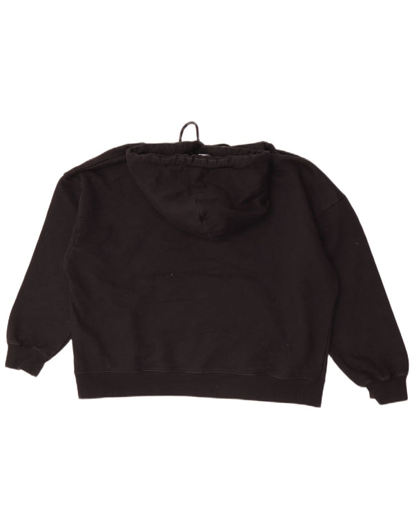 GCDS Mens Graphic Loose Fit Hoodie Jumper XS Black Cotton