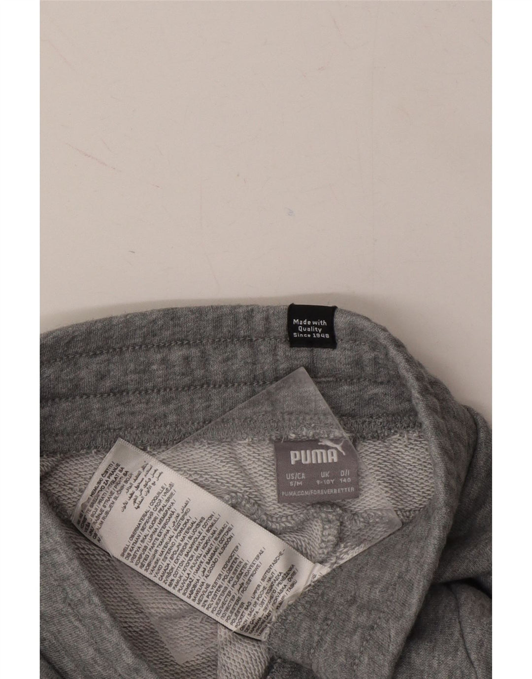 PUMA Boys Sport Shorts 9-10 Years  Grey Cotton Vintage Puma and Second-Hand Puma from Messina Hembry 