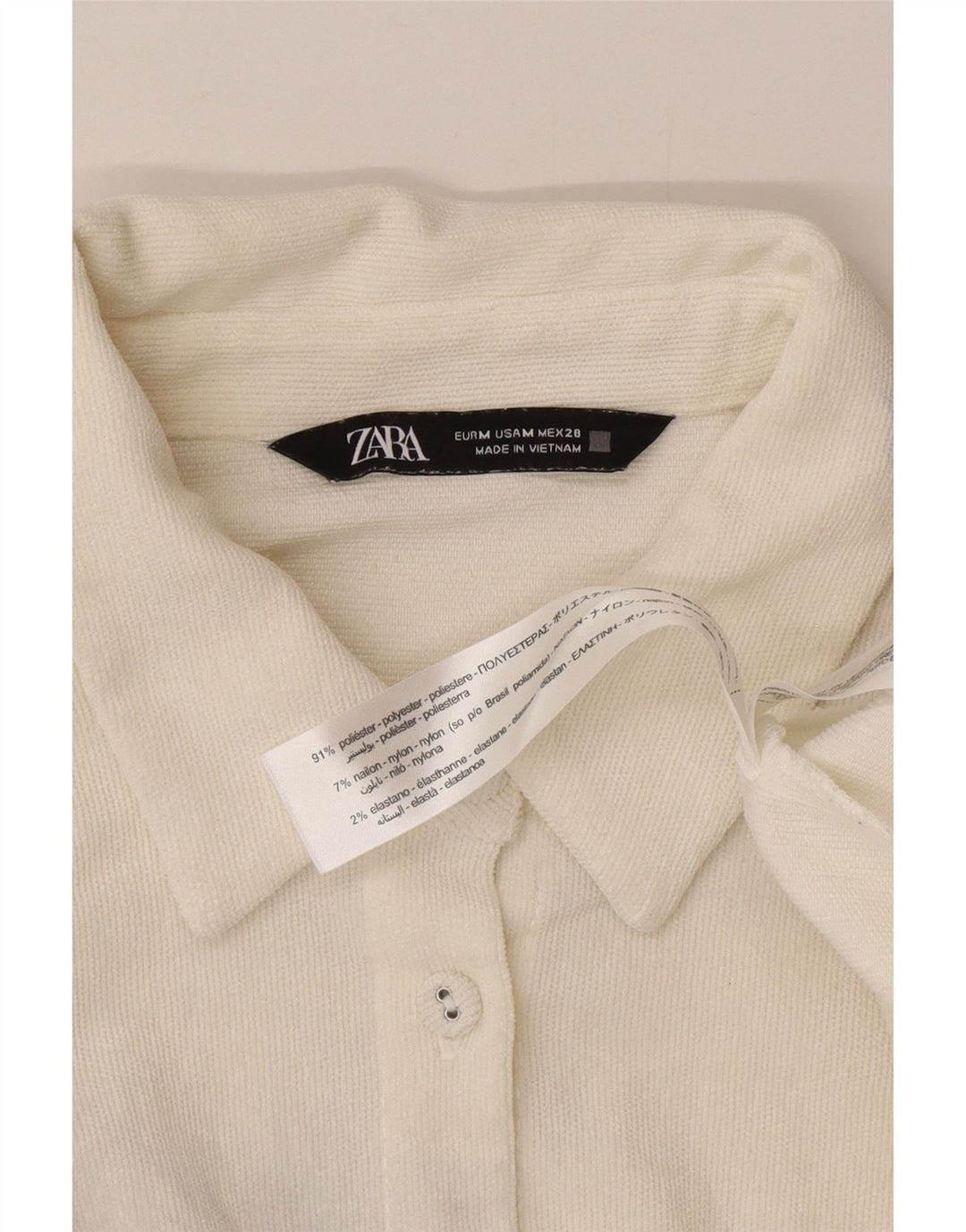 Zara Womens Oversized Shirt UK 14 Medium White Polyester
