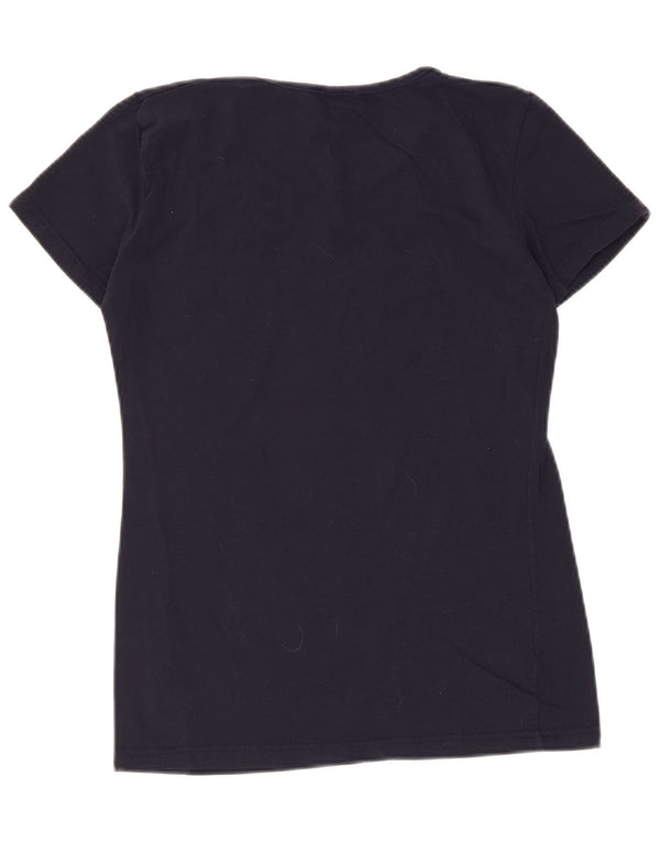 T-shirt da donna Kappa Top UK 14 Large Blu Navy in cotone