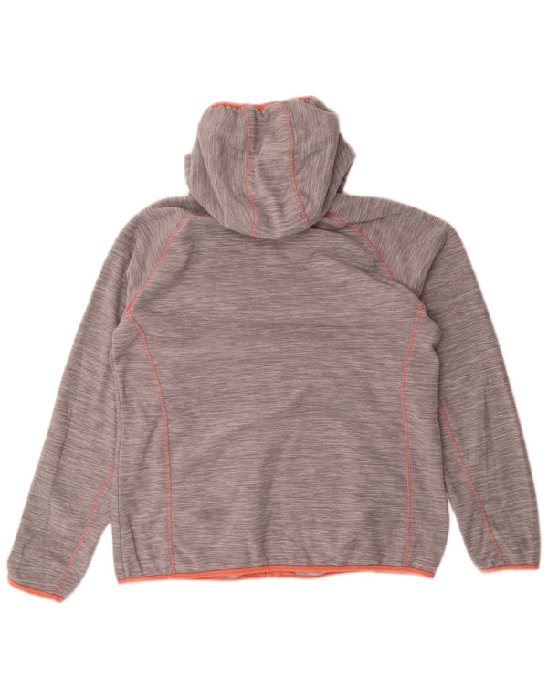 Женская флисовая куртка с капюшоном Mountain Warehouse UK 16, большая серая в крапинку