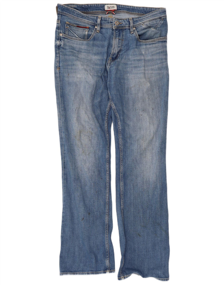TOMMY HILFIGER Womens Bootcut Jeans W34 L32 Blue Cotton