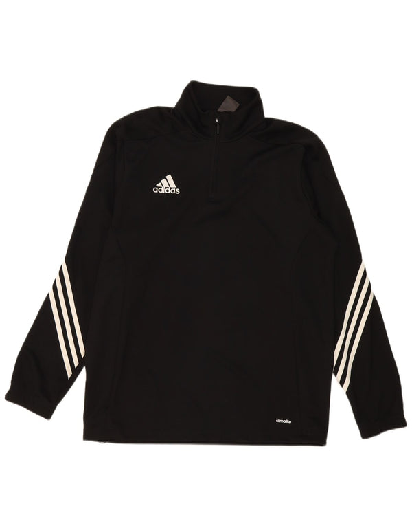 Adidas Climalite Zip Neck Pull Survêtement Haut Grand Noir Polyester