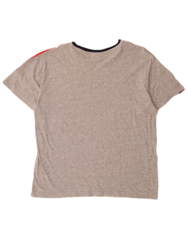 Lotto T-Shirt Homme Top XL Gris Colorblock Coton