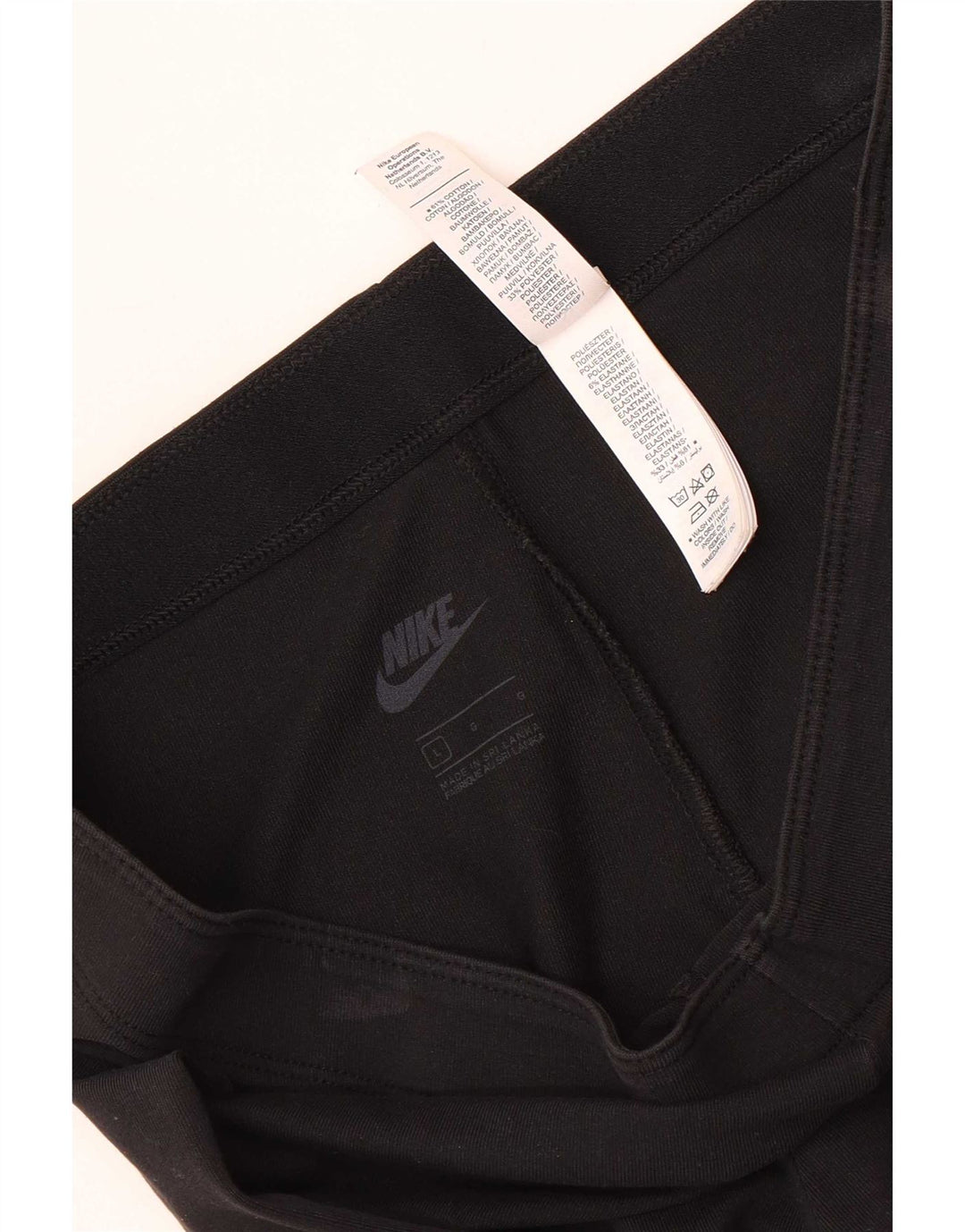 Nike Womens Leggings UK 14 Large Black Cotton