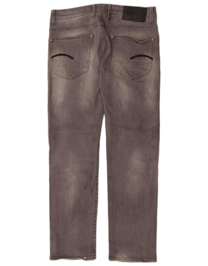 G-Star Mens Straight Jeans W32 L32 Grey Cotton