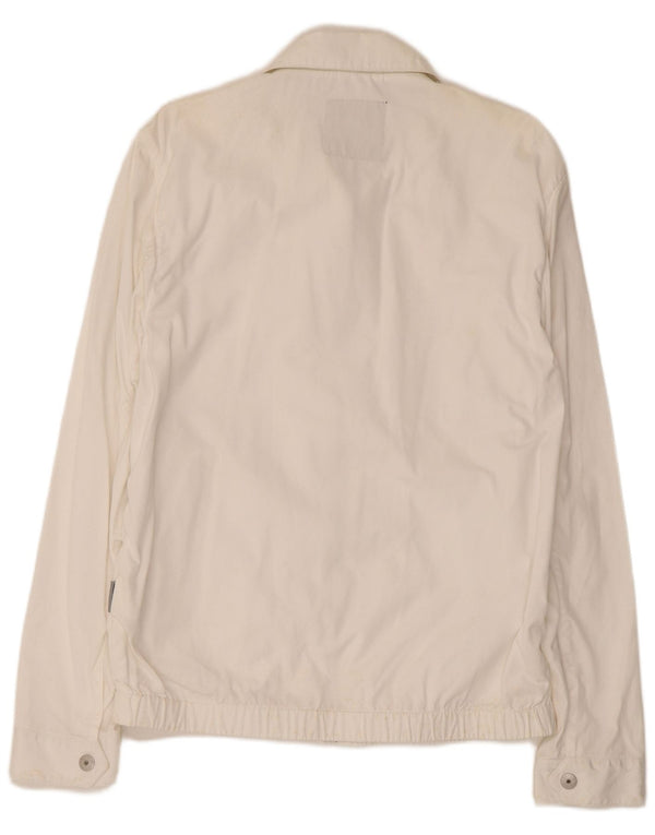 Sergio Tacchini Chaqueta Bomber para Hombre UK 40 Grande Algodón Blanco