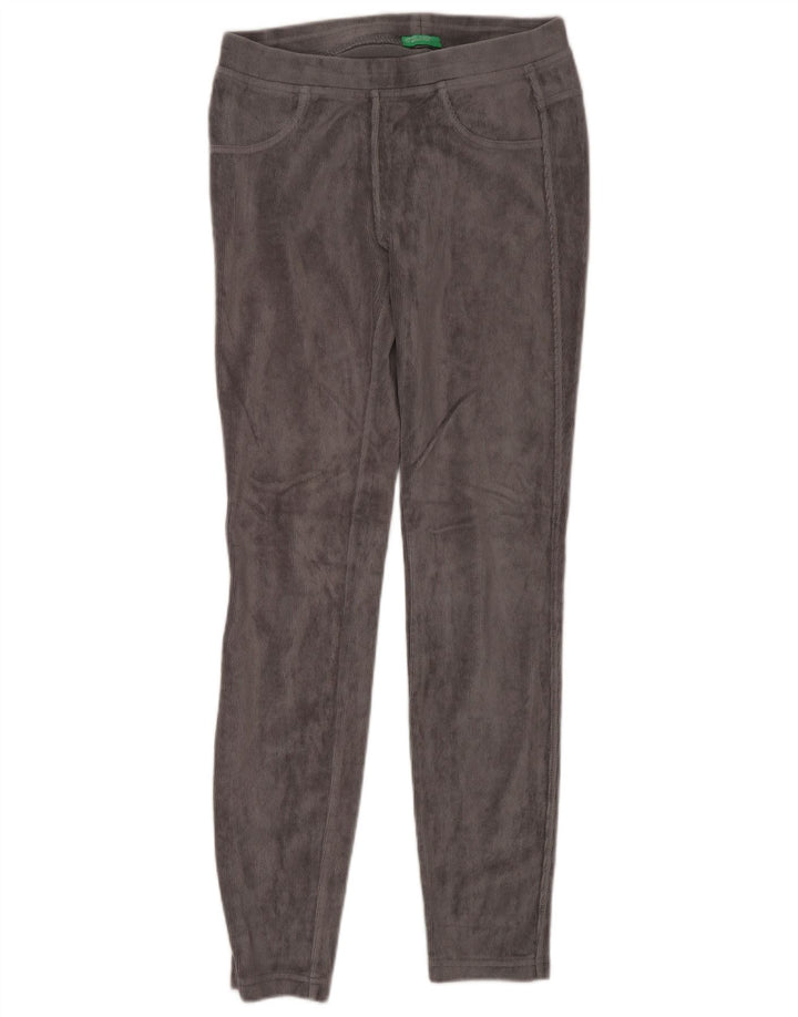 Benetton Womens Leggings UK 10 Small  Grey Cotton