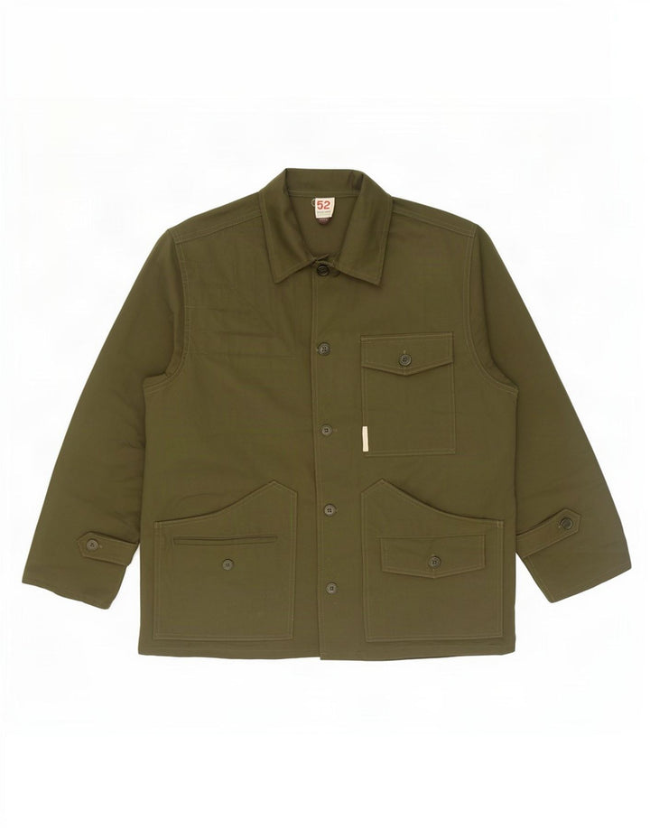 Chaqueta utilitaria vintage para hombre IT 52 XL Poliéster caqui