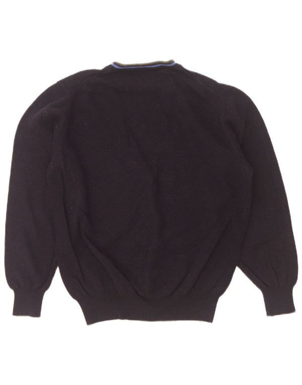 Fred Perry Suéter tipo jersey con cuello alto para mujer UK 46 Large Lana azul marino