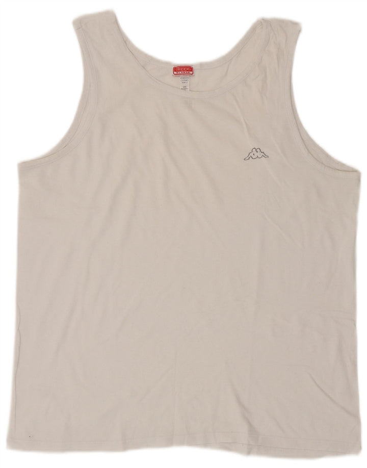 Kappa Womens Vest Top UK 18 XL White Cotton