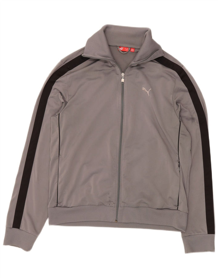 PUMA Mens Tracksuit Top Jacket XL Grey Colourblock Polyester