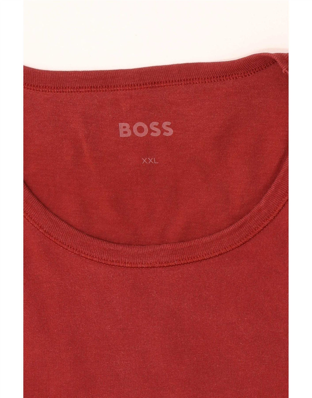 Hugo Boss Mens T-Shirt Top 2XL Burgundy