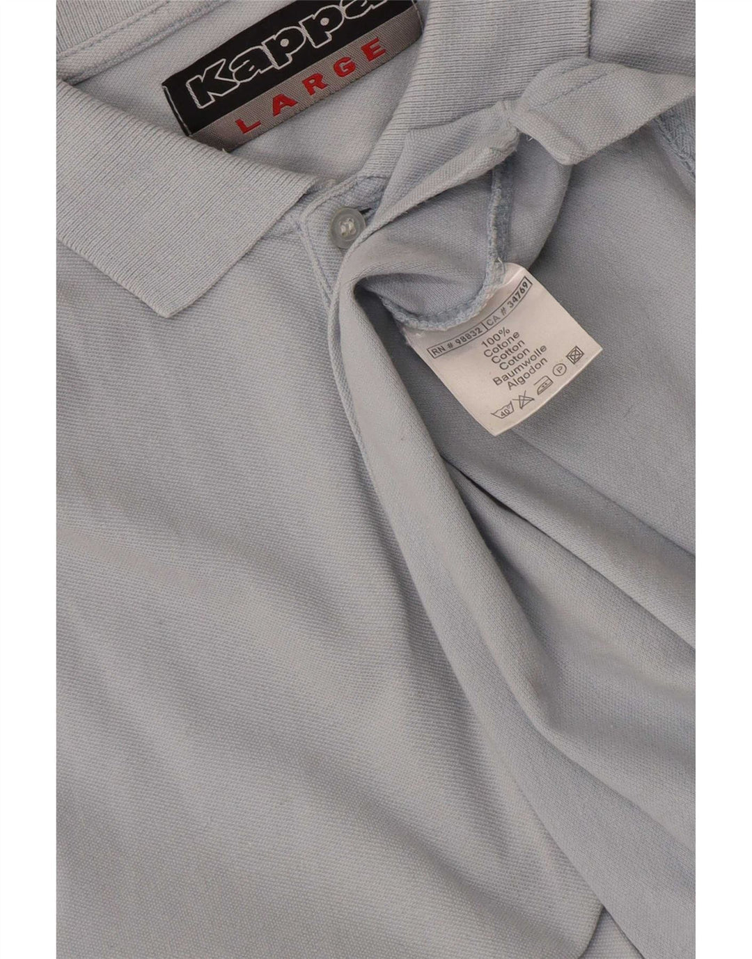 Polo Kappa Uomo Regular Fit Large Blu Cotone