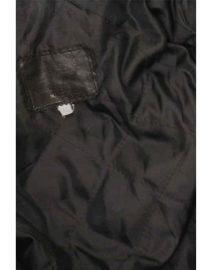 Giacca in pelle vintage da uomo UK 42 XL in pelle nera