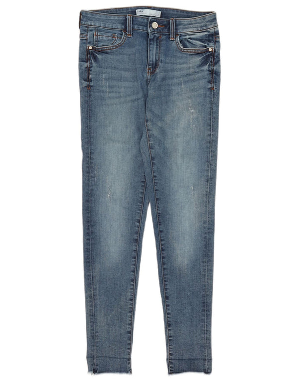 Zara Damen Skinny Jeans EU 36 XS W26 L27 Blaue Baumwolle