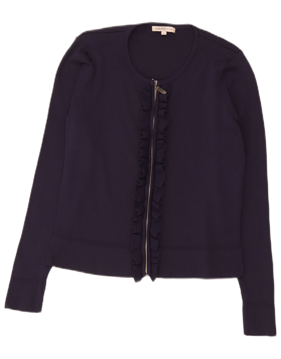Marks & Spencer Womens Cardigan Sweater UK 14 Medium  Navy Blue Polyamide