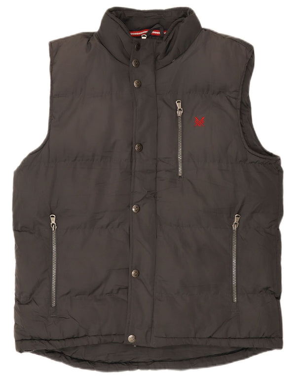 Crew Clothing Mens Padded Gilet UK 38 Medium Grey Polyester