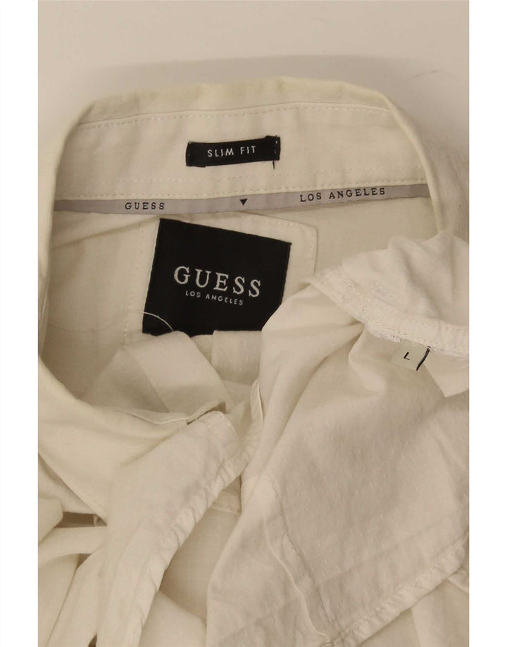 Guess Slim Fit férfi ing nagy fehér