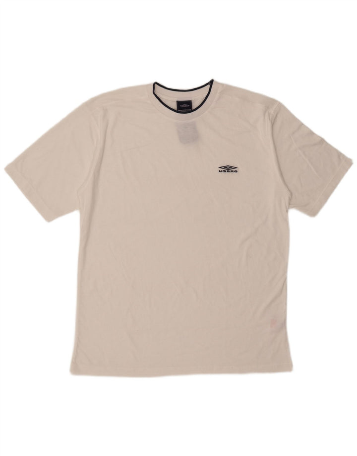 Umbro Herren T-Shirt Top Large Weiß Polyester