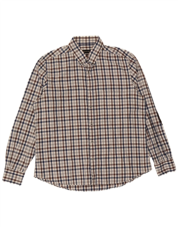 Massimo Dutti Herrenhemd XL Mehrfarbig kariert