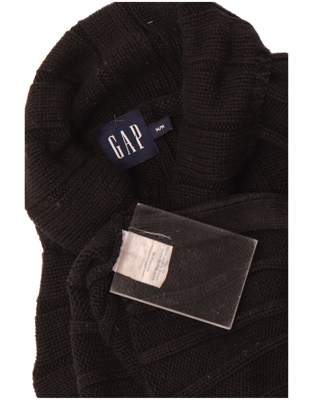 Gap Womens Roll Neck Jumper Sweater UK 14 Medium Black Cotton
