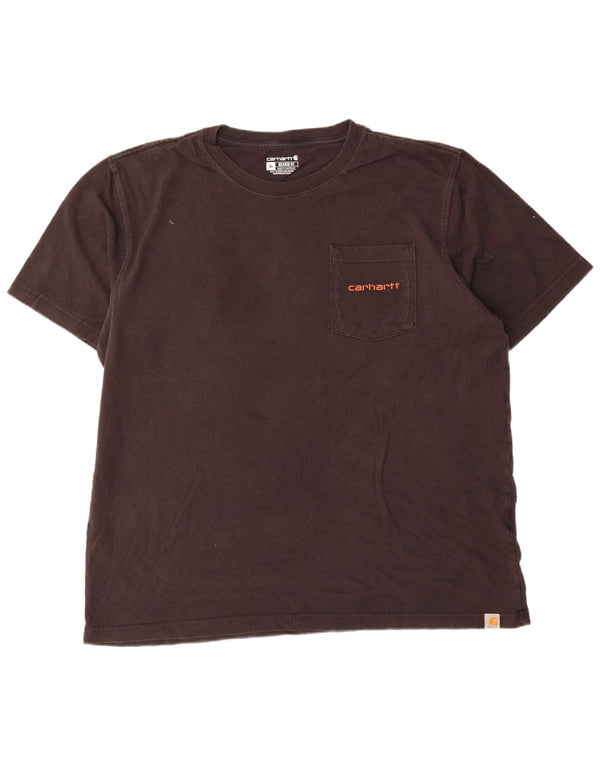 T-shirt grafica da uomo con vestibilità rilassata Carhartt Top XL in cotone nero