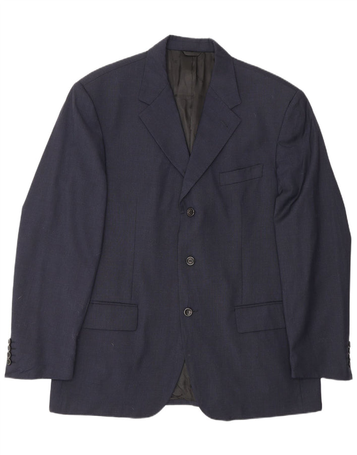Giacca blazer a 3 bottoni da uomo Brooksfield IT 54 2XL Lana blu navy
