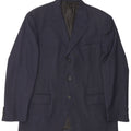 Giacca blazer a 3 bottoni da uomo Brooksfield IT 54 2XL Lana blu navy