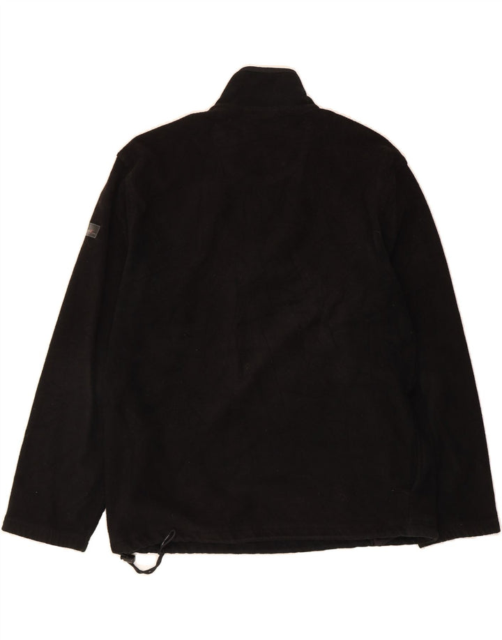 IZOD Mens Zip Neck Fleece Jumper Large Black Polyester Vintage Izod and Second-Hand Izod from Messina Hembry 