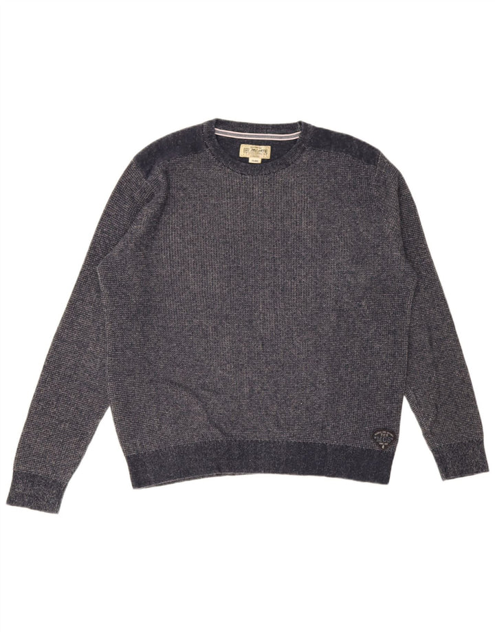 Marlboro Classics Mens Crew Neck Jumper Sweater 2XL Navy Blue