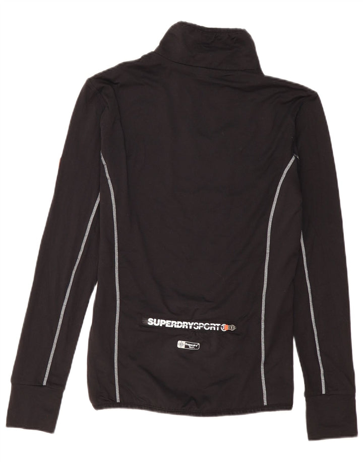 Superdry Herre grafisk lynlås-hals sweater træningsdragt Top Medium Sort