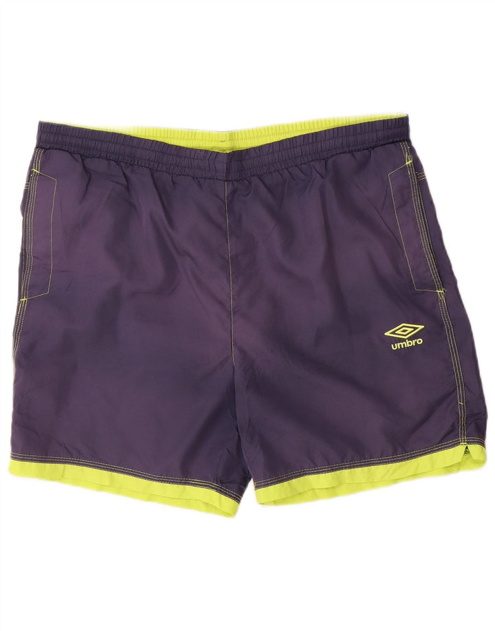 Umbro Mens Sport Shorts Medium  Navy Blue Colourblock Polyester