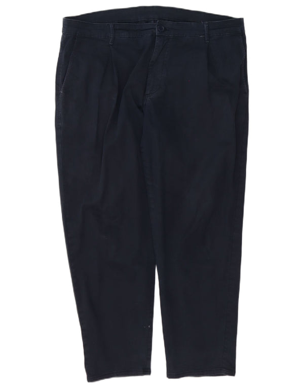 Zara Mens Pegged Chino nadrág EU 44 Large W34 L28 Navy Blue