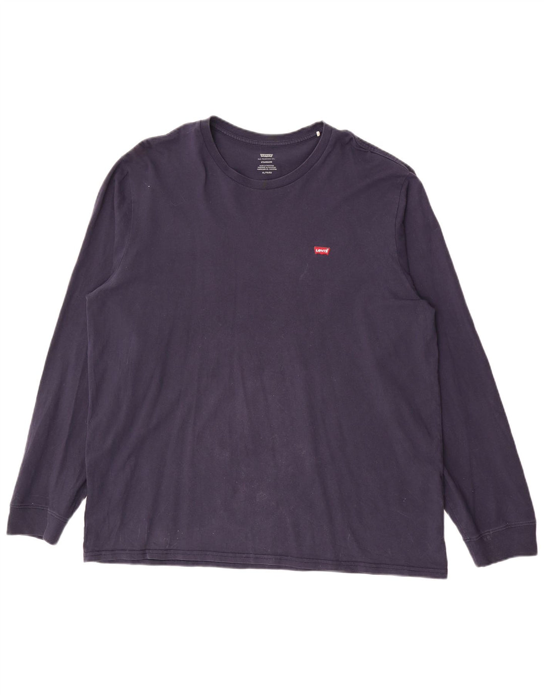 Levi's Mens Standard Fit Top Long Sleeve XL Navy Blue Cotton
