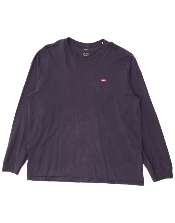 Levi's Mens Standard Fit Top Long Sleeve XL Navy Blue Cotton
