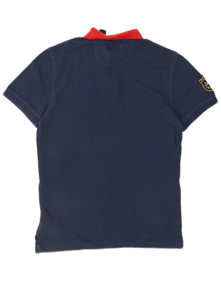 CHAPS Mens Rugby Polo Shirt Small Navy Blue Cotton