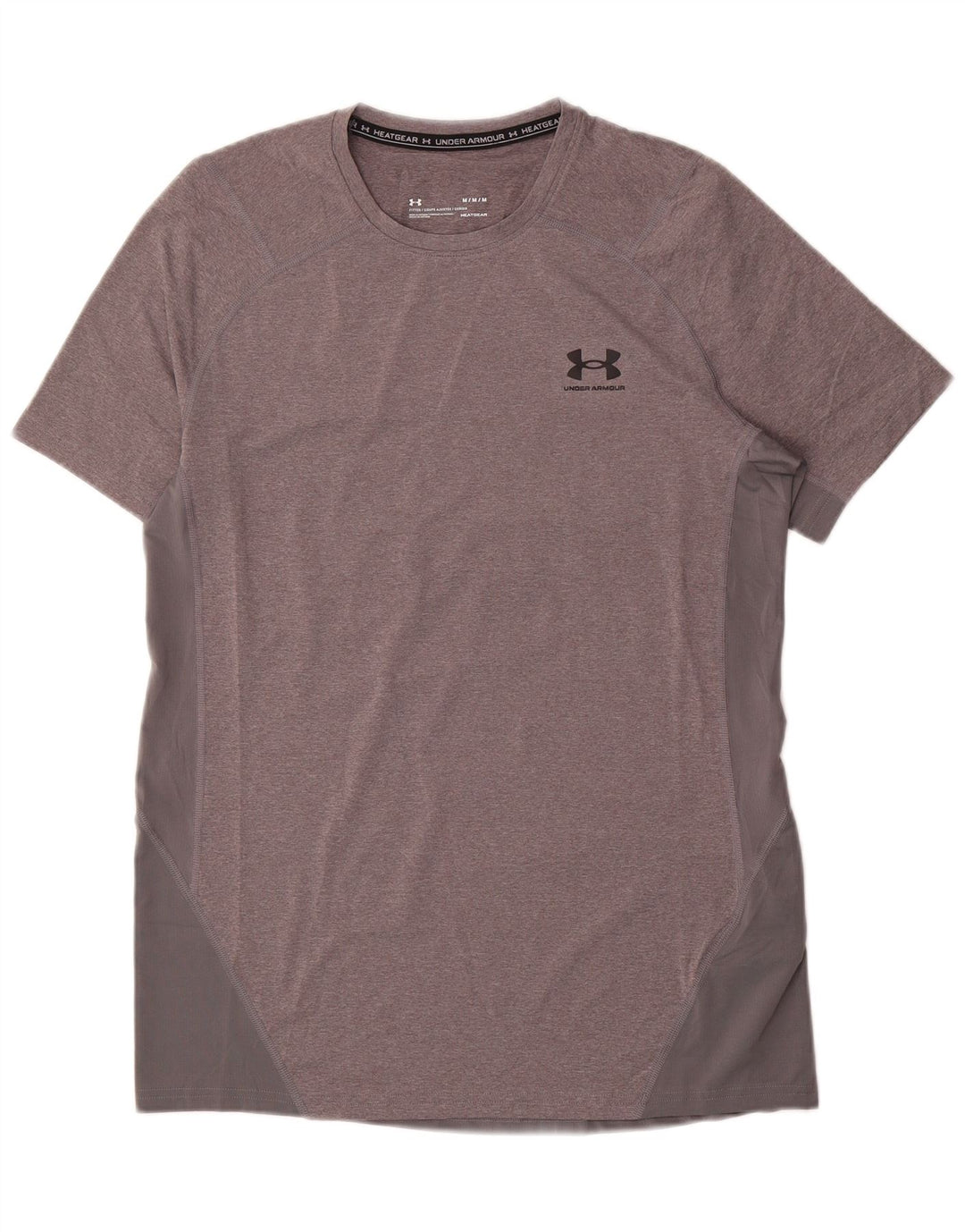 Under Armour Mens Heat Gear T-Shirt Top Medium Grey Flecked Polyester