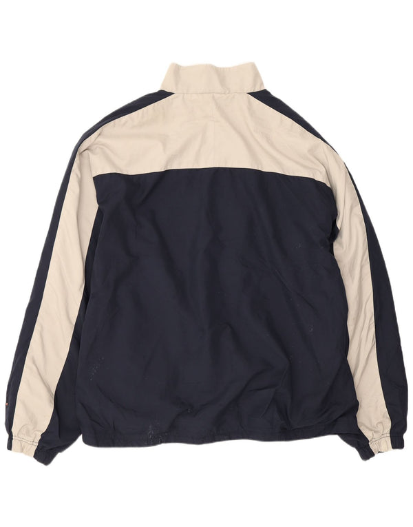 Ellesse Mens Pullover Tracksuit Top Jacket Medium Navy Blue Colourblock
