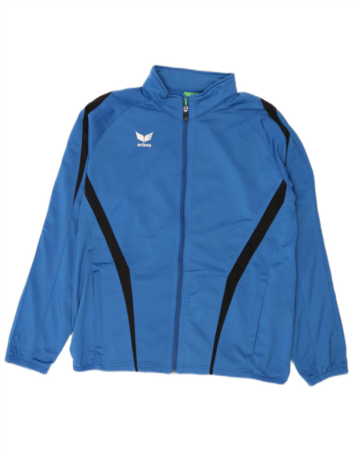 Erima Mens Tracksuit Top Jacket UK 40/42 Medium Blue Colourblock Polyester