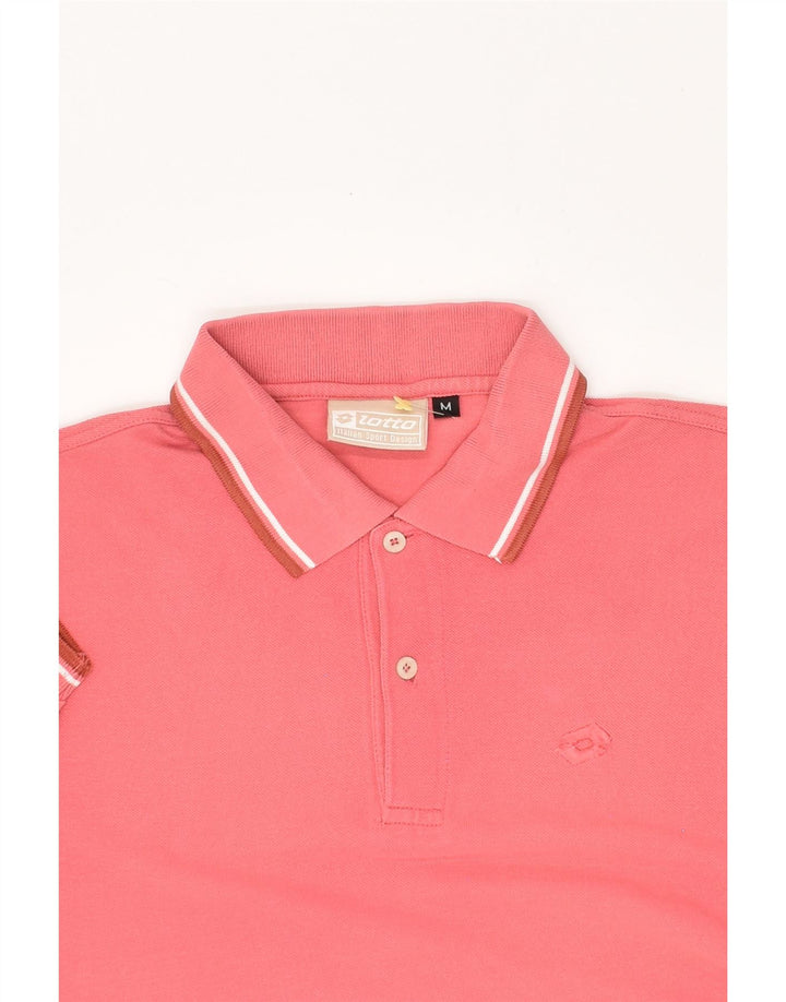 LOTTO Mens Polo Shirt Medium Pink | Vintage Lotto | Thrift | Second-Hand Lotto | Used Clothing | Messina Hembry 