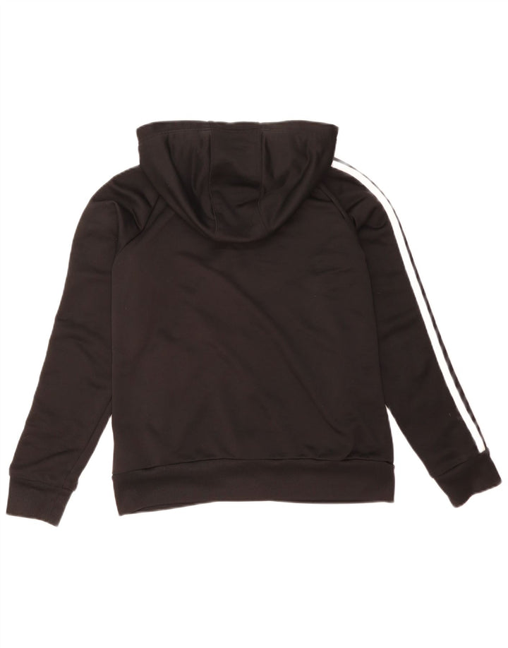 Adidas Womens Zip Hoodie Sweater Size 16 Black Polyester
