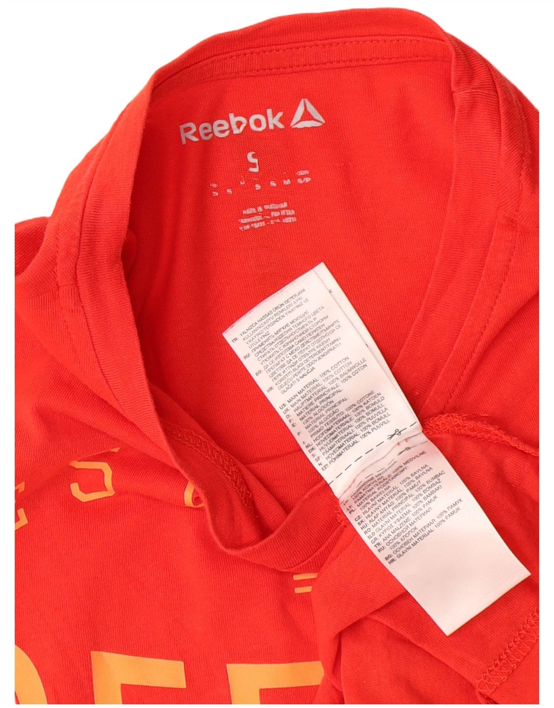Reebok Herre grafisk T-shirt Top Lille rød bomuld