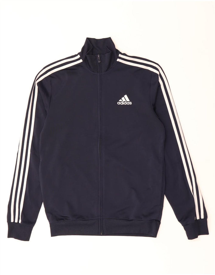 Мужской спортивный костюм ADIDAS, верхняя куртка, маленький темно-синий, полиэстер