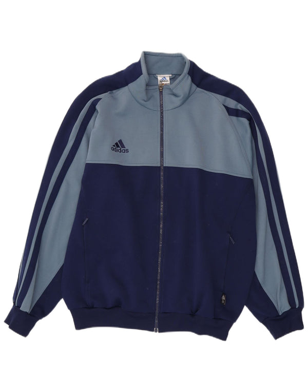 Giacca da tuta da uomo Adidas Climalite UK 44/46 Large Blu Navy