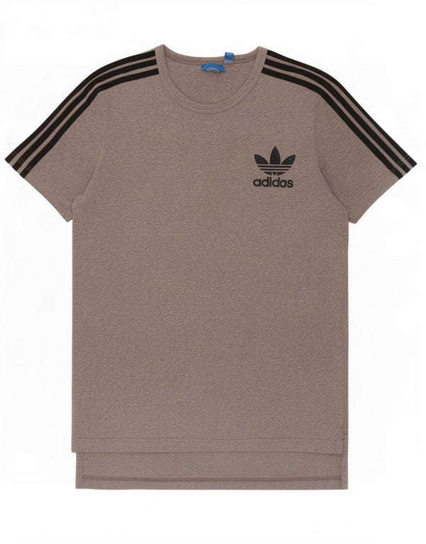 Adidas Mens T-Shirt Top Medium Grey Cotton