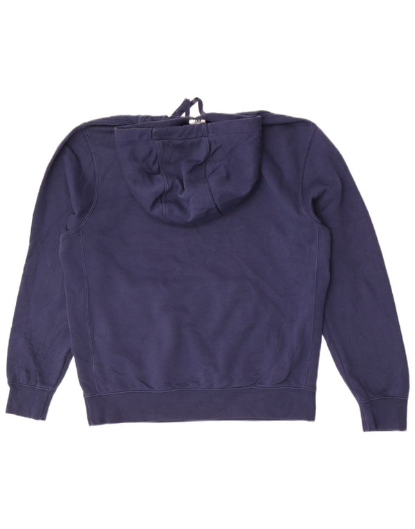Nike Mens Hoodie Jumper Medium Navy Blue Cotton
