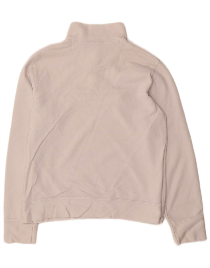 Champion Womens Zip Neck Sweatshirt Jumper UK 10 Small White