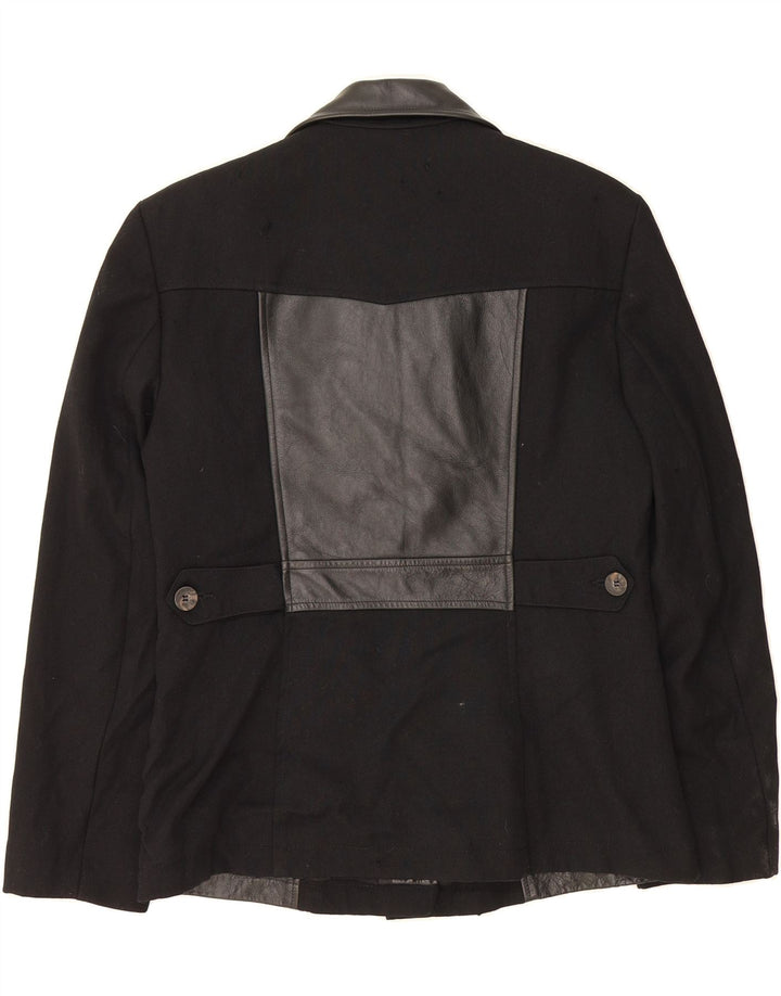 SISLEY Womens Overcoat IT 44 Medium Black Wool Vintage Sisley and Second-Hand Sisley from Messina Hembry 